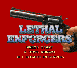 Lethal Enforcers (Europe) Title Screen